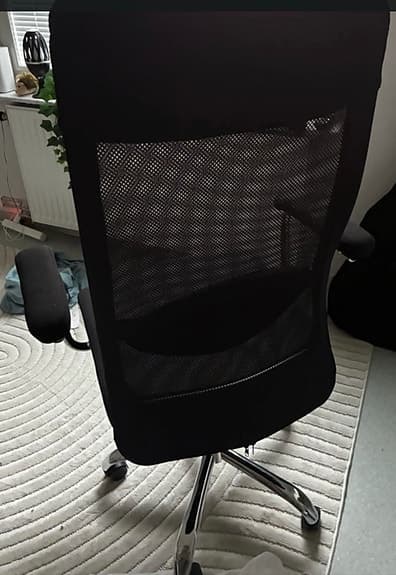 Lykke Home Office, Ergonomisk kontorsstol med hög rygg och nätstöd
