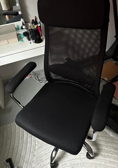 Lykke Home Office, Ergonomisk kontorsstol med hög rygg och nätstöd