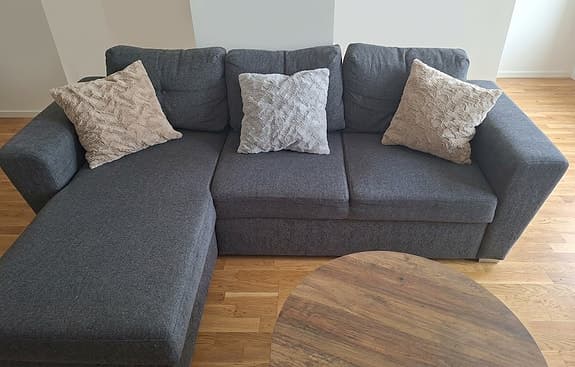Bäddsoffa Vejlby mörkgrå