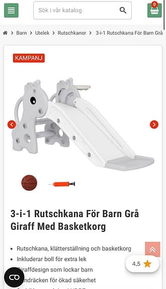 Rutschkana för barn, oöppnad