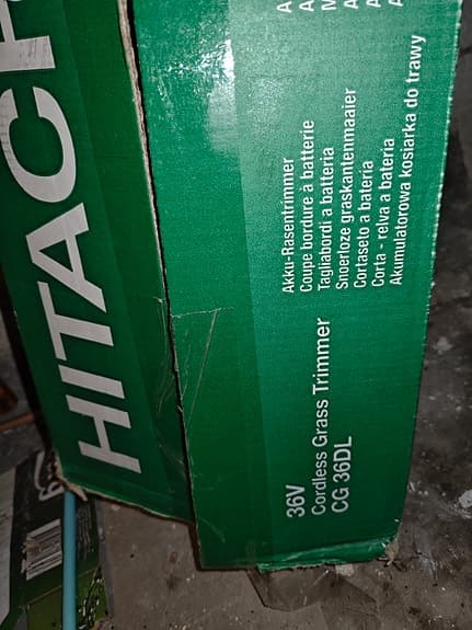 Ny Hitachi CG 36DL trimmer 36V batteridriven grästrimmer