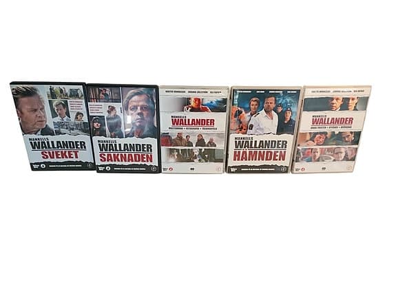 Det stora Wallander paketet - 9 filmer ! Med Henning Mankell - Nästan Nyskick