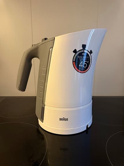 Braun vattenkokare vit/grå