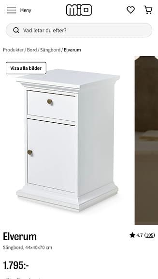 Elevrum sängbord från Mio