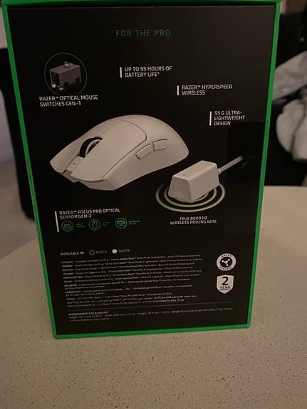 Razer Viper V3 Pro trådlös gamingmus vit