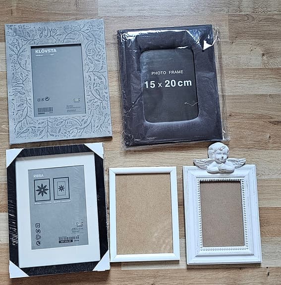 IKEA Klövsta och Ribba fotoramar blandat paket