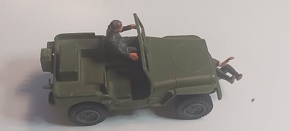 Dinky Toys US Jeep militärfordon grön leksaksbil