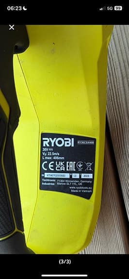 Ryobi motorsåg 36V 40 cm svärd