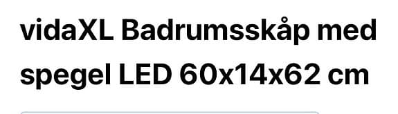 BADRUMS SPEGELSKÅP