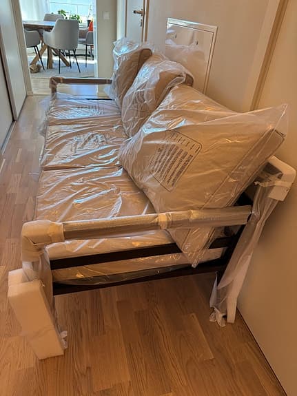 Mio Maxime utesoffa 3-sits beige - helt ny, oanvänd