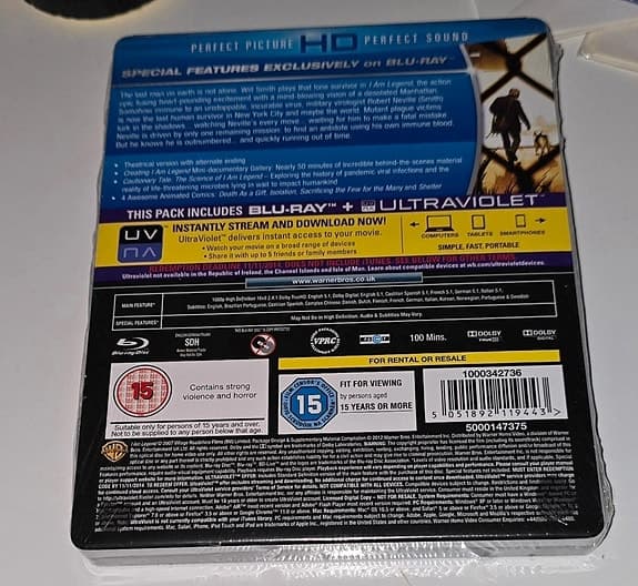 NY!  Premium Collection Steelbook-utgåva av filmen I Am Legend på Blu-ray.