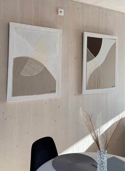 Två handgjorda Canvas tavlor