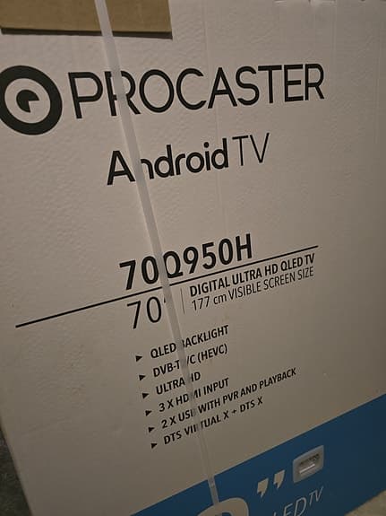 Helt oöppnad Procaster TV
