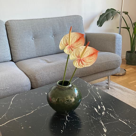 Anthurium Rosenkalla Konstgjord Plast Blomma 65 cm