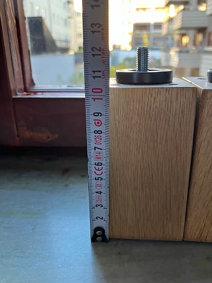 8 st IKEA BURFJORD sängben i ek 10 cm