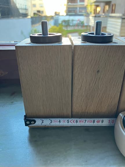 8 st IKEA BURFJORD sängben i ek 10 cm
