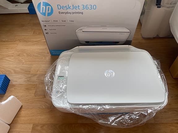 NY HP DeskJet 3630 – Allt-i-ett-skrivare (Oanvänd i kartong)