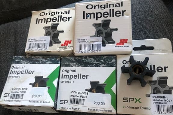 Impeller x 9 till Yanmar inombordare