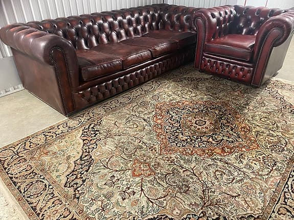 Chesterfield  soffa + fåtölj