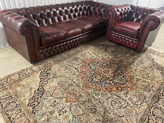 Chesterfield  soffa + fåtölj