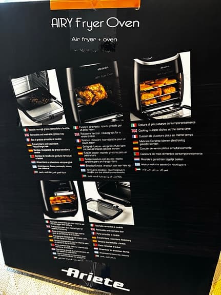 Ariete Airy Fryer Oven varmluftsfritös/ugn svart