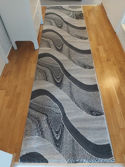 Nidal gångmatta svart/grå