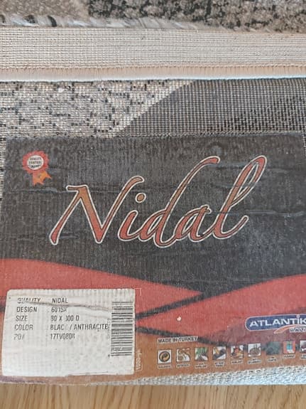 Nidal gångmatta svart/grå