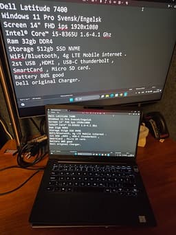 Dell Latitude 7400 32gb ram, 4g LTE /Touch skärm.