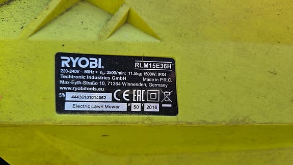 Ryobi elgräsklippare