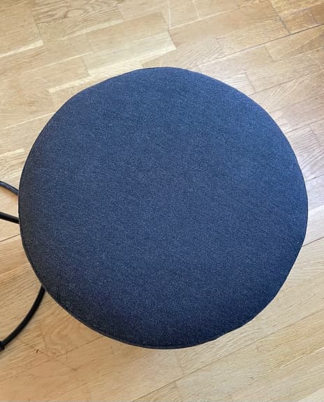 IKEA runda pallar (Emmislöv sittkudde) med metallstativ gul och mörkgrå