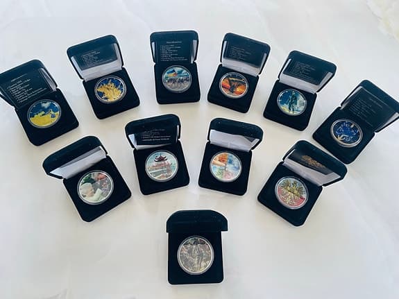 Unika 1 oz Silvermynt Limited Edition Endast 100 ex! Maradona, Ukraina & Taiwan