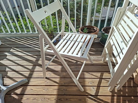 Tre Ikea vikbara stolar (Terje / Frösvi) 
Folding chair, beech