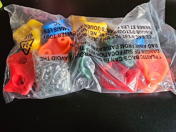 Klättergrepp till barn 10 pack med skruvar