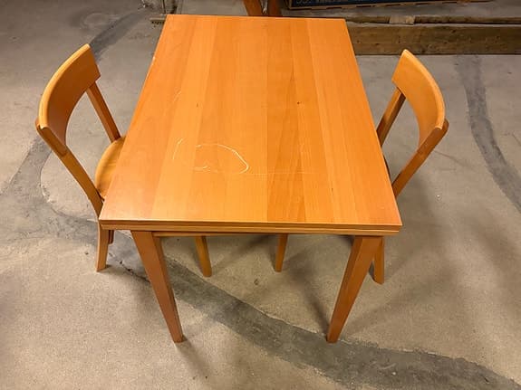 90-tal Ikea fällbart bord och två stolar