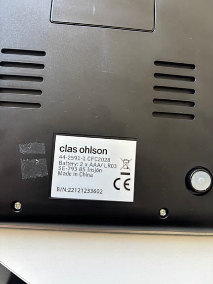 Clas Ohlson köksvåg digital 5 kg vit