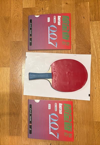 pingisracket med DHS Master W968 Ma Lin edition med Kokutaku-007. (1649g)