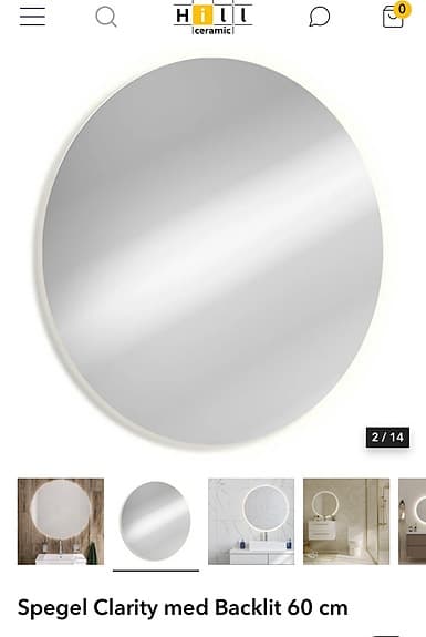 Spegel Clarity med backlit 60 cm