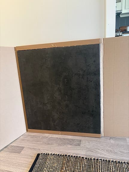 IKEA Bestå dörr 60x64 cm mörkgrå betongmönstrad
