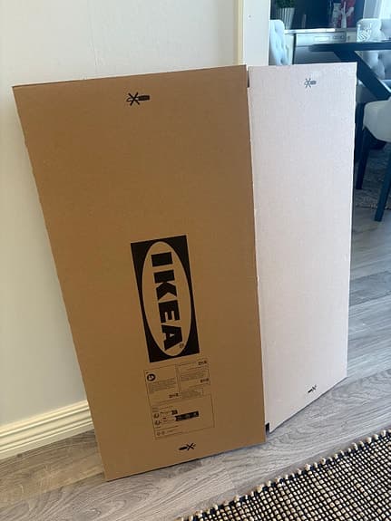 IKEA Bestå dörr 60x64 cm mörkgrå betongmönstrad