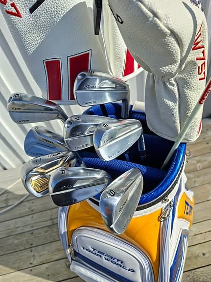 Honma golfset TW 757,  Driver, spoon och 7:a,  järn 5-11, Putter och Tourbag.