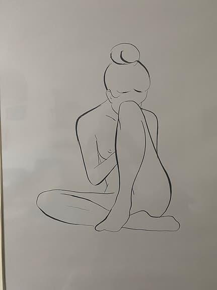 Stor tavla med guldfärgad ram