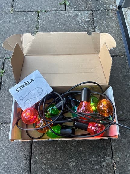 IKEA STRÅLA färgade lampor till trädgården/balkongen Helt oanvända