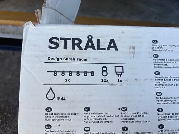 IKEA STRÅLA färgade lampor till trädgården/balkongen Helt oanvända