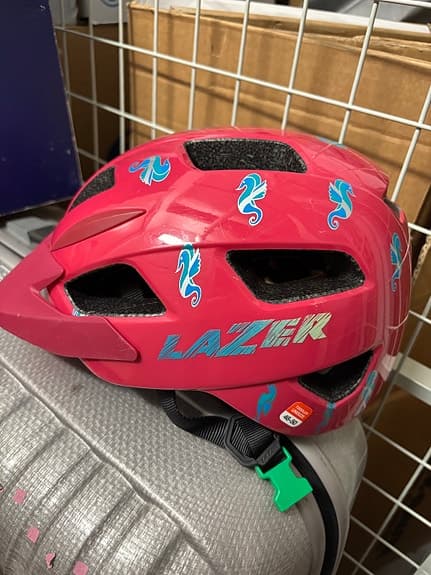 Lazer cykelhjälm barn stl 46–50 rosa med mönster