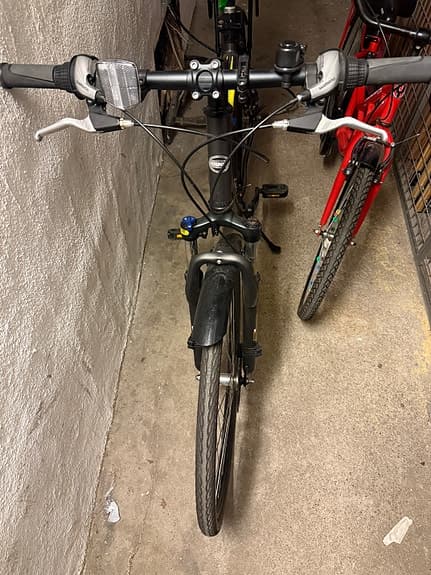Hybridcykel 53 cm 28" unisex svart