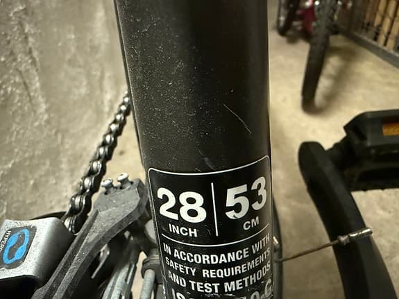 Hybridcykel 53 cm 28" unisex svart