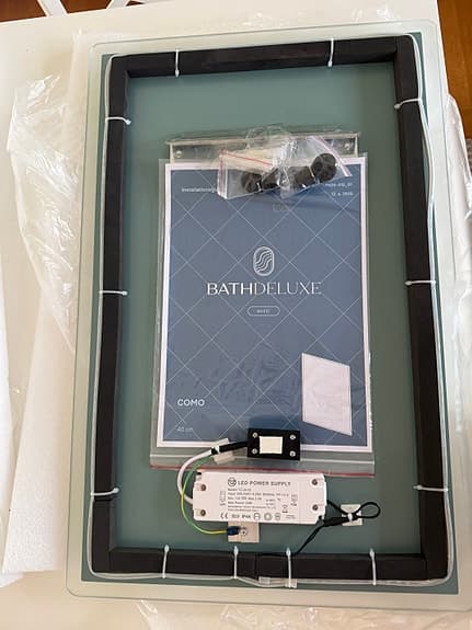 Bath Deluxe Como rektangulär LED-spegel 39x60 cm