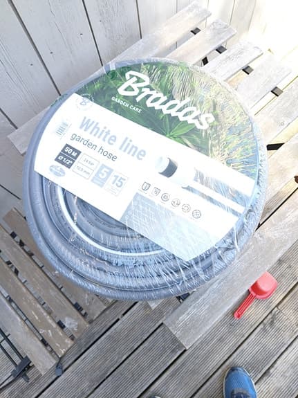 Bradas White Line trädgårdsslang 50 m grå