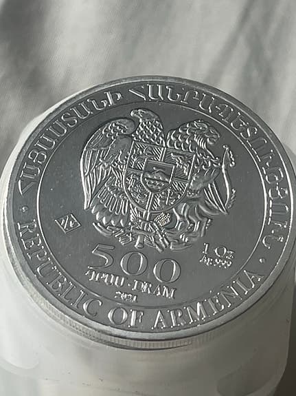 Armenien Noah’s Ark silvermynt 1oz