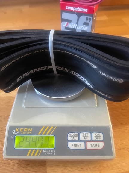 Premium däck & slangar – GP5000 TT + Vittoria latex, knappt använda!